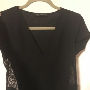 Zara woman black dress top